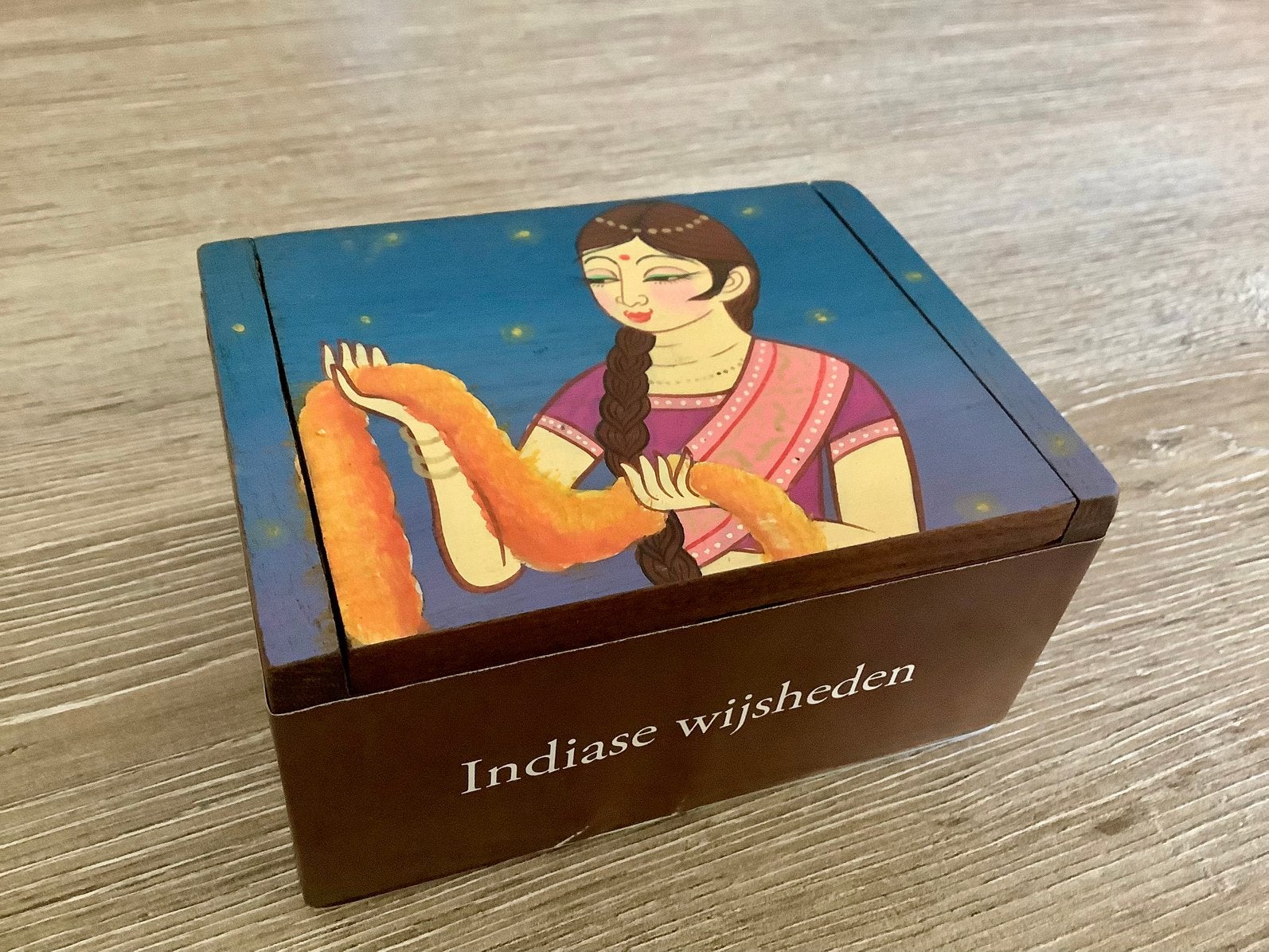 Indiase wijsheden kistje met boekje, Ophalen of Verzenden, Zo goed als nieuw