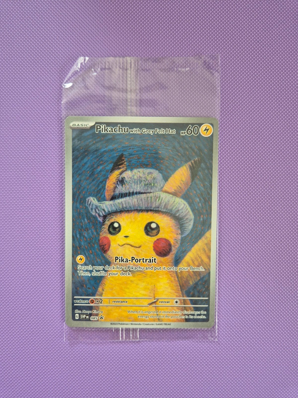 ️️⚡️Pikachu With Grey Felt Hat Van Gogh Promo #2- sealed️️⚡️, Ophalen of Verzenden, Nieuw, Losse kaart