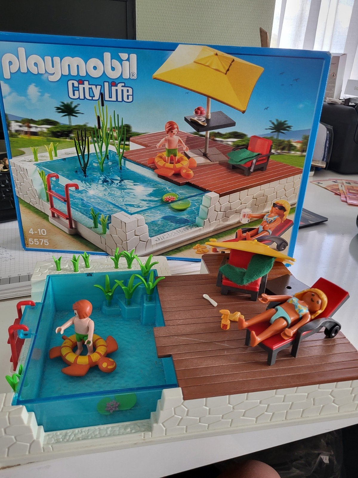 Playmobil City Life Zwembad Set 5575, Complete set, Overige typen, Ophalen of Verzenden, Zo goed als nieuw