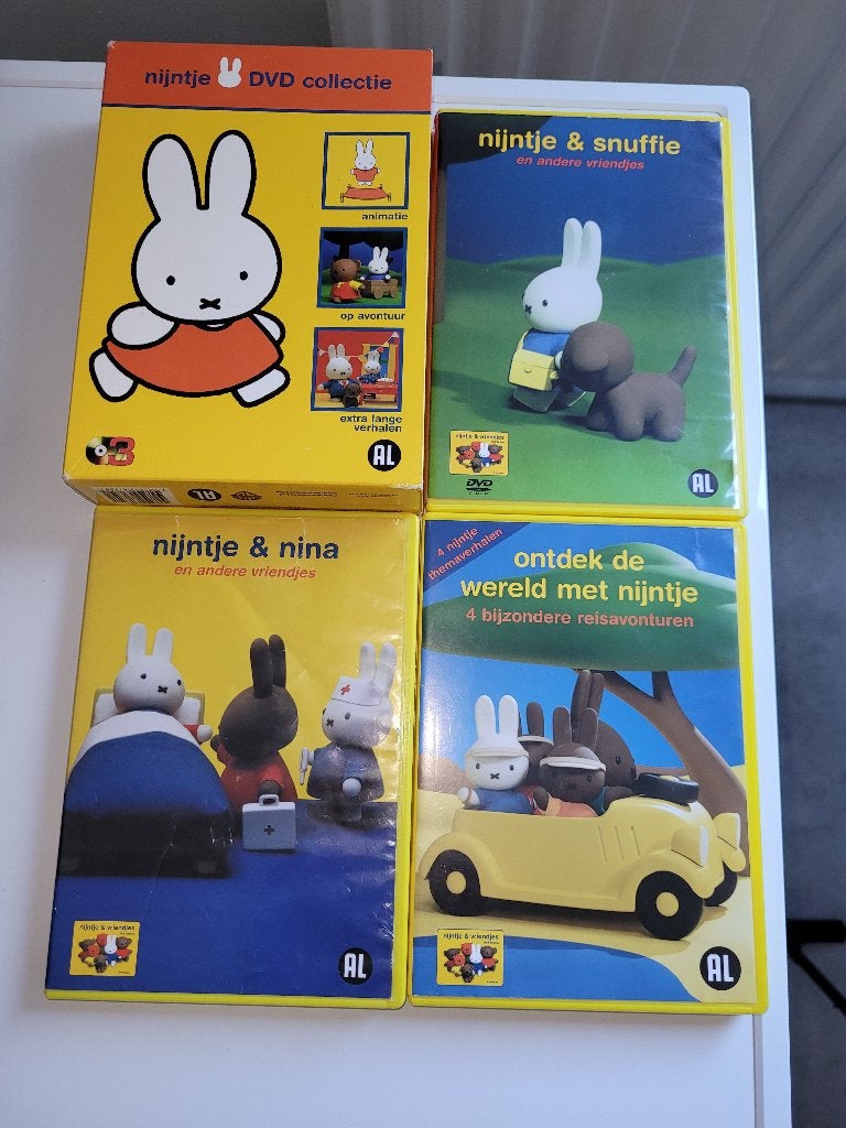 Nijntje 3 x box dvd's, Europees, Gebruikt, Alle leeftijden, Kinderprogramma of -film