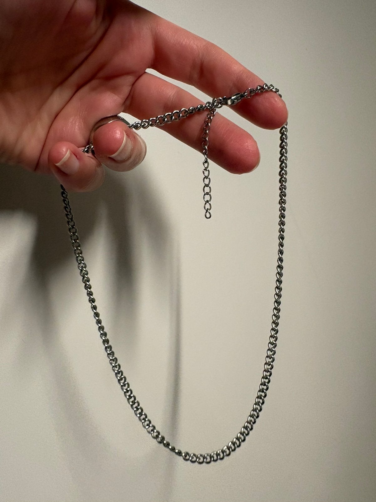 Lucardi RVS ketting met grovere schakel - Unisex, Ophalen of Verzenden, Zo goed als nieuw, Zilver, Overige materialen