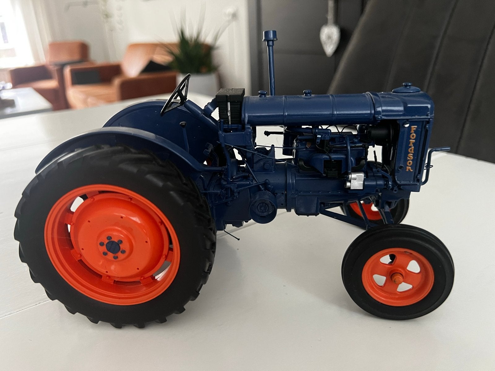 Fordson Major Tractor Model - Blauw/Oranje, Overige merken, 1:32 tot 1:50, Overige typen, Ophalen of Verzenden