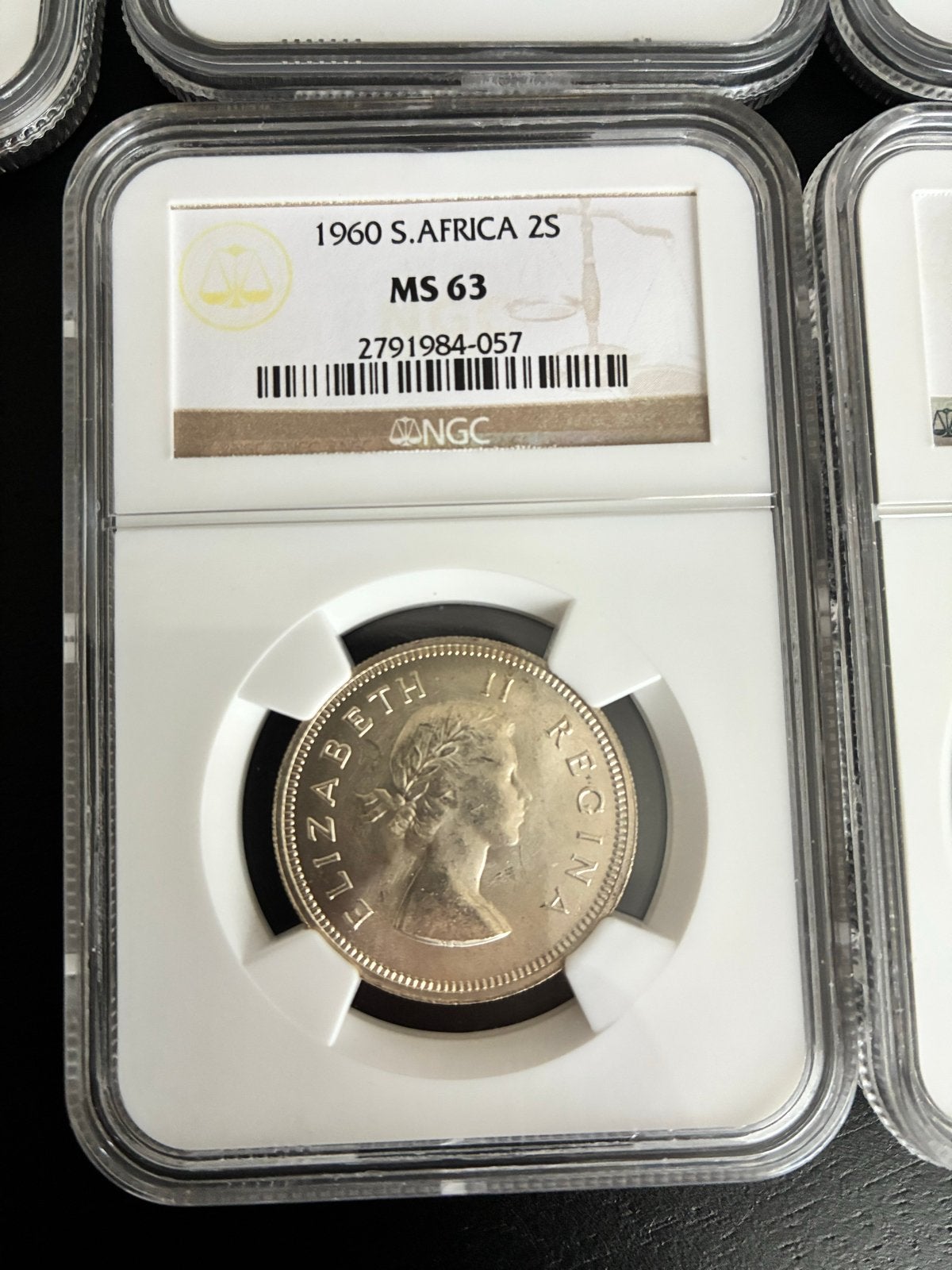 1960 Zuid-Afrika 2 Shilling MS 63 NGC munt, Ophalen of Verzenden, Zuid-Afrika, Losse munt, Zilver