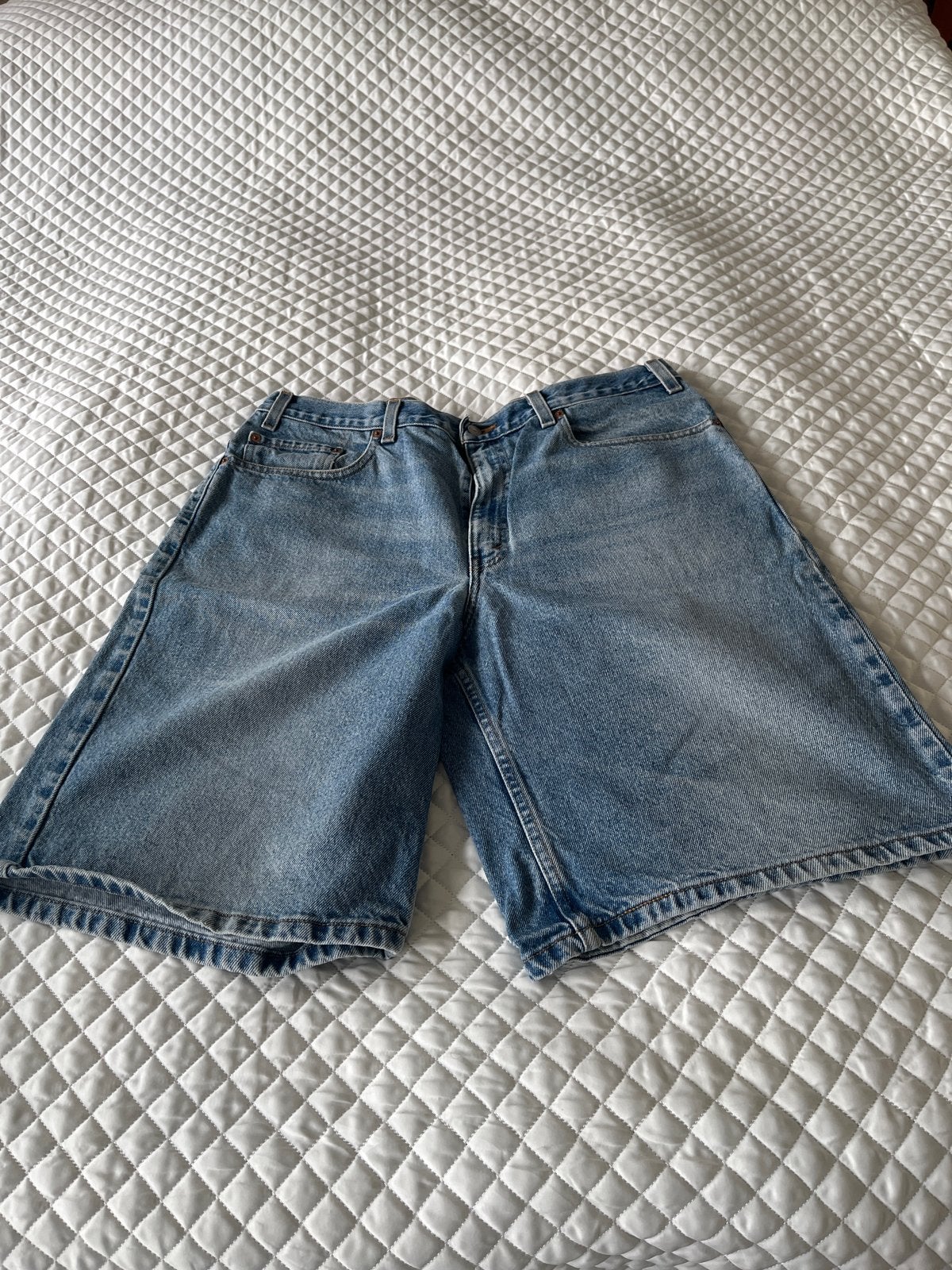 Vintage Levi's 550 denim shorts W38, Ophalen of Verzenden, Gedragen, Blauw, W36 - W38 (confectie 52/54)