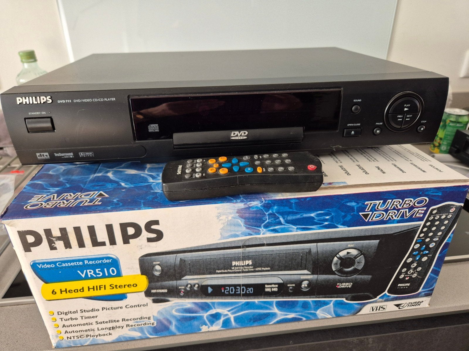 philips DVD/VIDEO CD/ CD player 711, Ophalen, Gebruikt