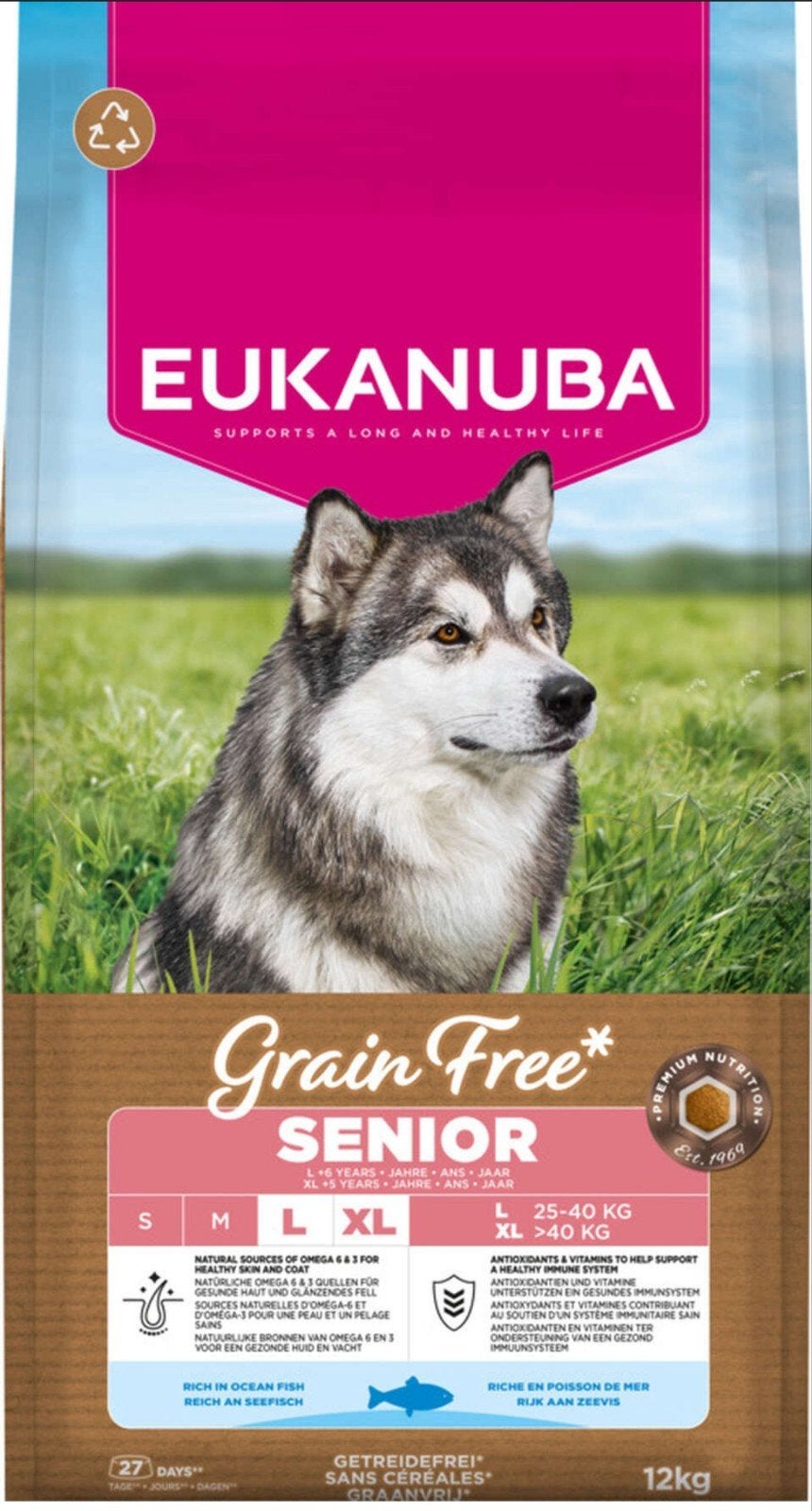 eukanuba graanvrij voer senior zeevis halve zak, Ophalen, Hond
