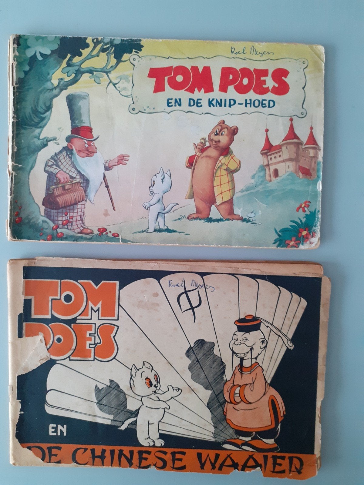 2 Tom Poes stripboeken: Knip-Hoed en Chinese Waaier, Ophalen of Verzenden