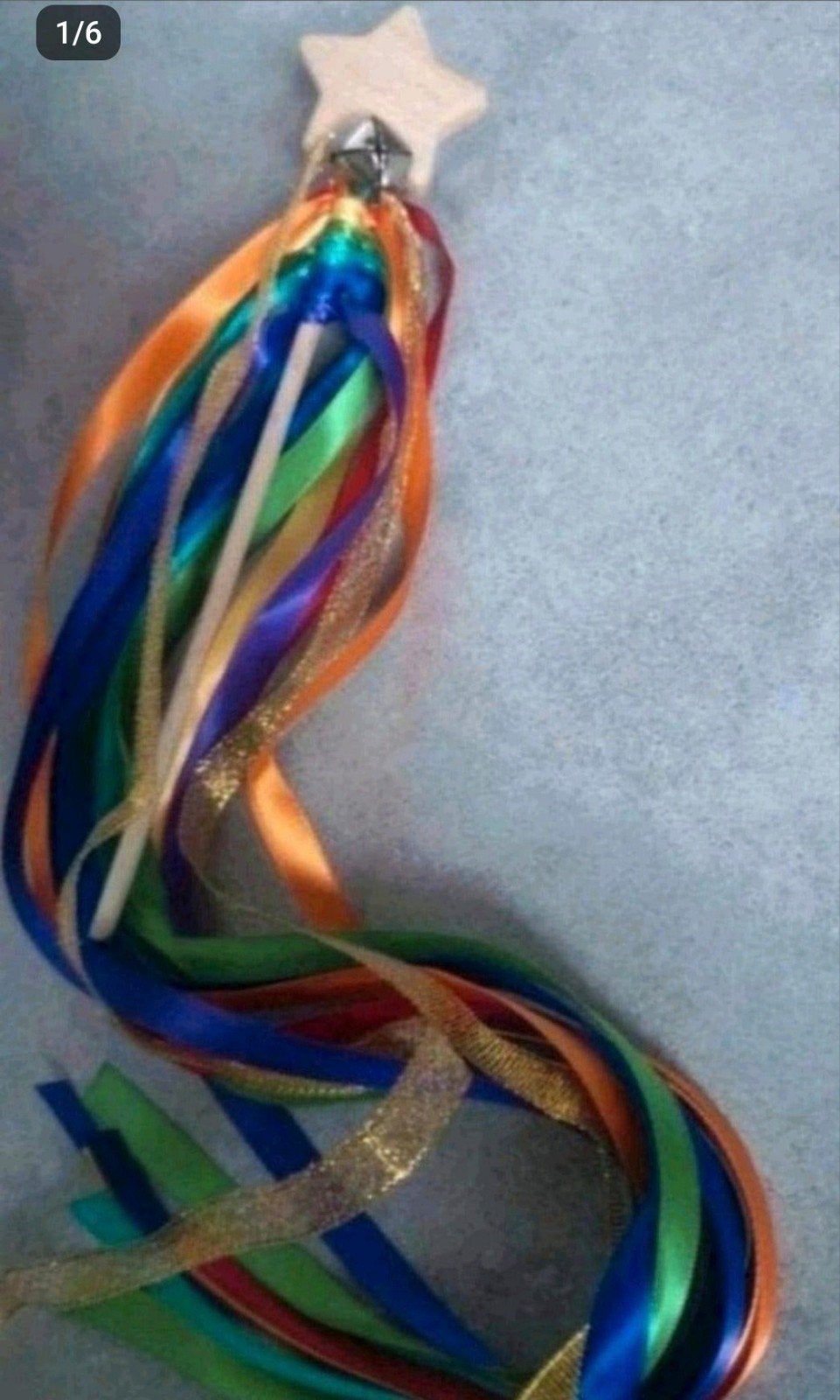 Houten toverstaf met regenboog linten & belletjes- Nieuw, Ophalen of Verzenden, Nieuw