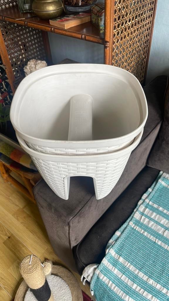 Bloembakken voor balkon, Tuin en Terras, Bloembakken en Plantenbakken, Kunststof, Minder dan 30 cm, Balkon, Rond