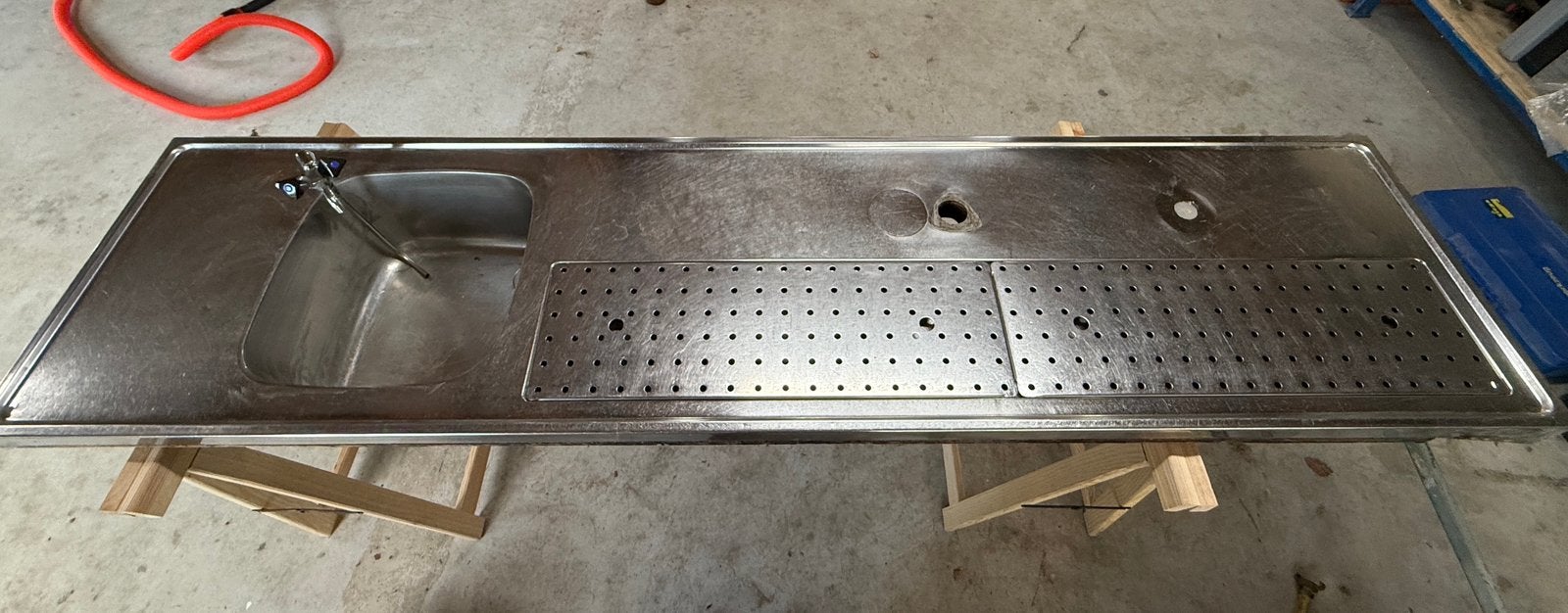 Spoelbak met lekblad voor cafe, Ophalen, Rvs, Wastafel