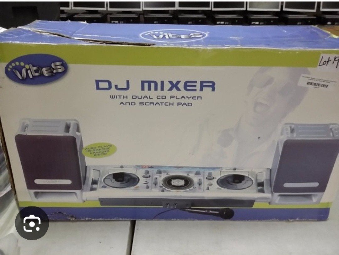 Vibes DJ set met dual CD, scratch pad en 2 boxen, Ophalen, Gebruikt, Dj-set, Overige merken