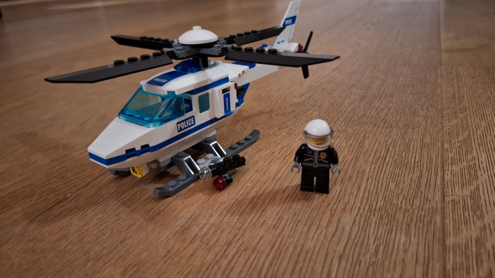 Lego City Politie Helikopter 7741 met minifiguur, City, Lego, Ophalen of Verzenden, Zo goed als nieuw