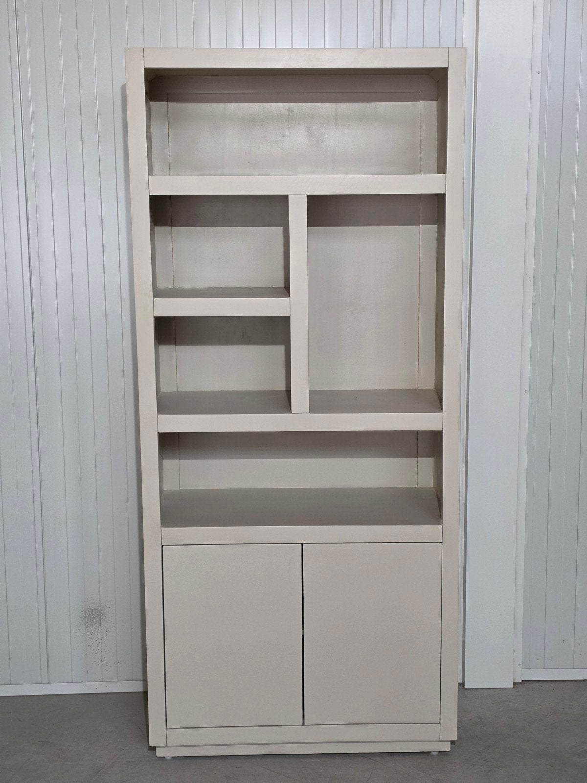 Vakkenkast Brussel Sand 90x200x45 cm - 2 deuren, 5 vakken, Met deur(en), Info@meubeloutletmeppel.nl, Brussel, 200 cm of meer