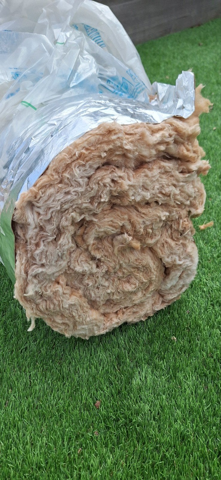 Knauf Isolatie Glaswolrol 150mm - ca. 1m over, Ophalen, Gebruikt, Minder dan 5 m², Glaswol