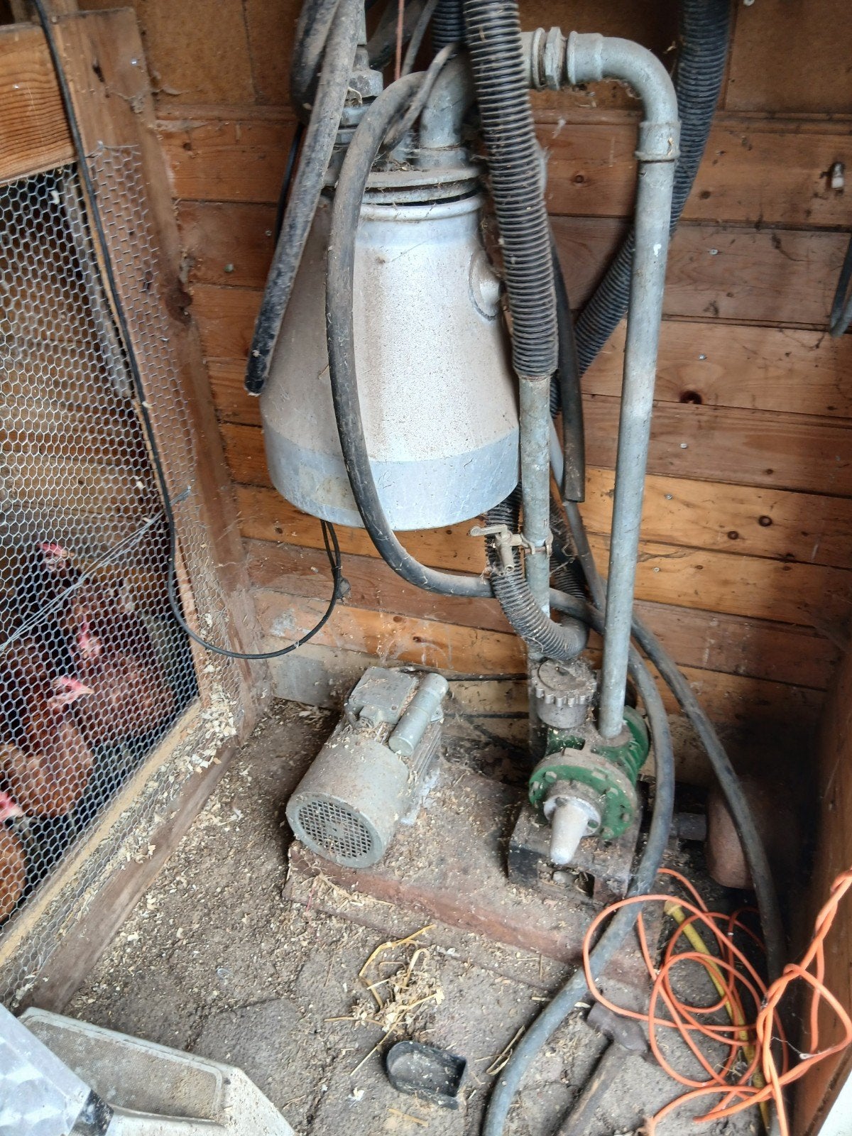 Vacuüm pomp melkmachine, Ophalen