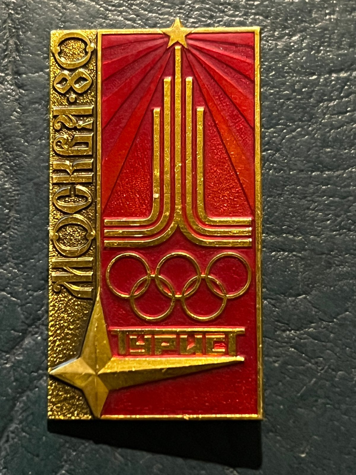 BROCHE OLYMPISCHE SPELEN MOSKOU 1980 (A6), Verzamelen, Ophalen of Verzenden, Gebruikt, Overige onderwerpen