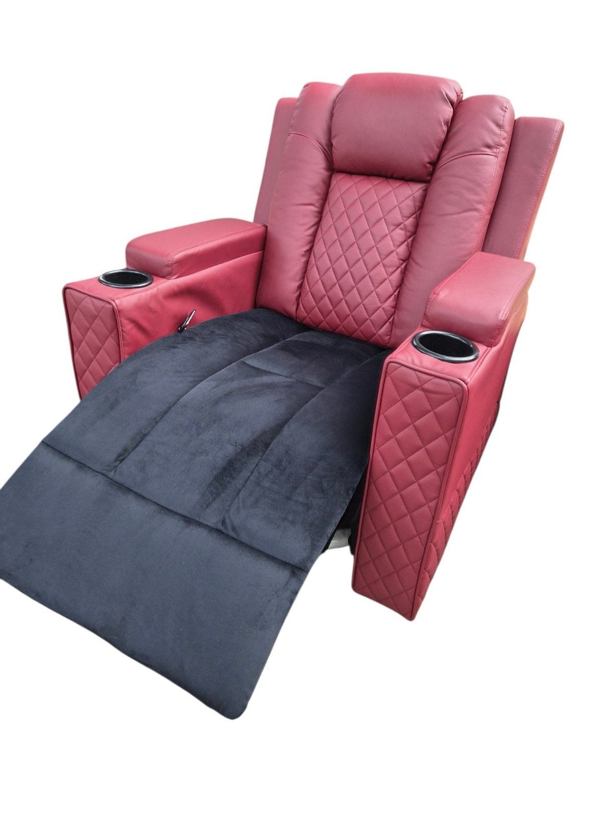 Relaxstoel Ligstoel rood / zwart, Ophalen, Nieuw, 50 tot 75 cm