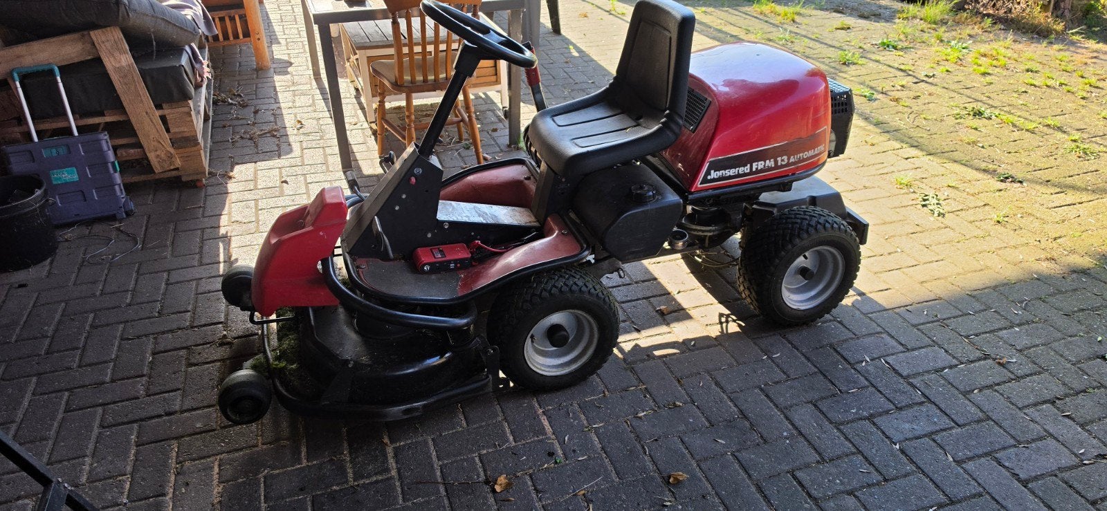 Jonsered frm 13 automatic, Tuin en Terras, Zitmaaiers, Ophalen, Gebruikt