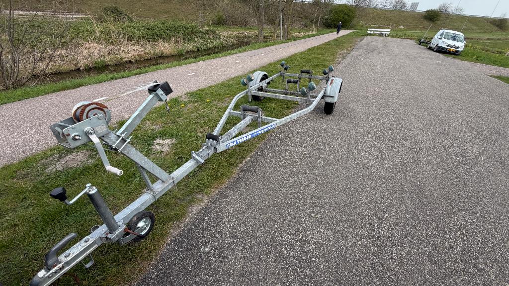 Boot Trailer (Ongeremd), Watersport en Boten, Boottrailers, Gebruikt, Overige typen, Minder dan 1500 kg, Minder dan 6 meter, Verstelbare verlichting