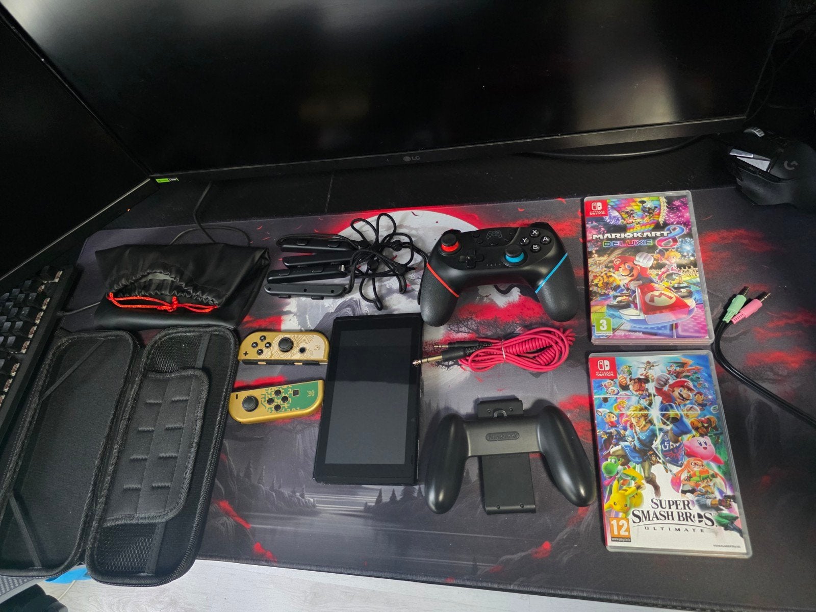Foto 4 van Nintendo Switch (2019 Upgrade) met 3 games en extra's