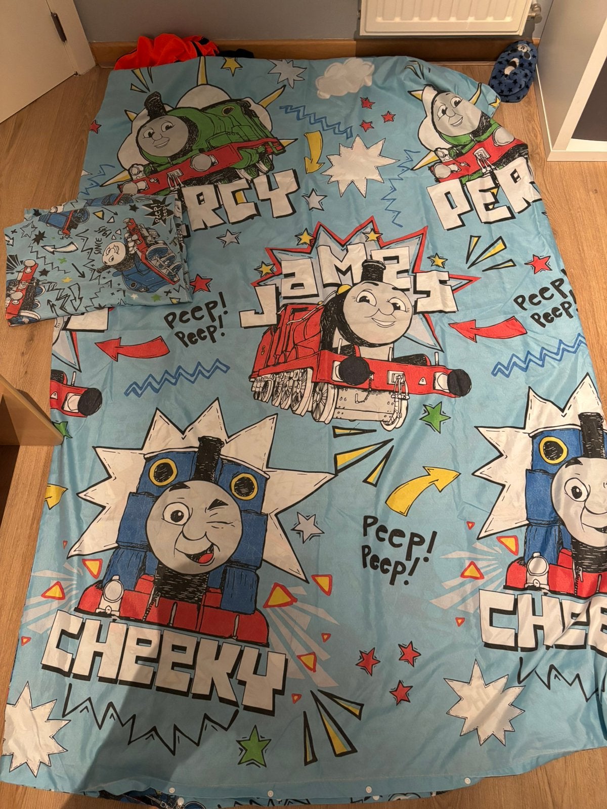 Thomas trein dekbedovertrek 1 persoons, Ophalen of Verzenden, Zo goed als nieuw, Jongetje, Dekbedovertrek