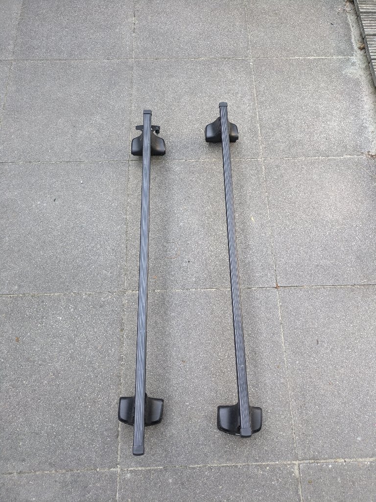 Complete Thule dakdragerset – SquareBar + Evo voetenset, Ophalen, Gebruikt