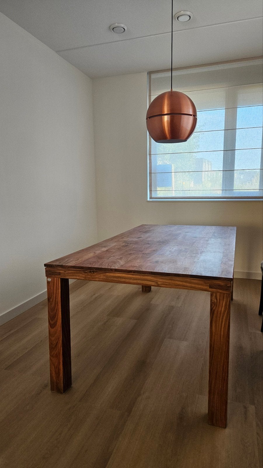 BATAMBA - Massief teakhouten eettafel van H&H, Huis en Inrichting, Ophalen, Modern, Robuust, Teakhout, 50 tot 100 cm