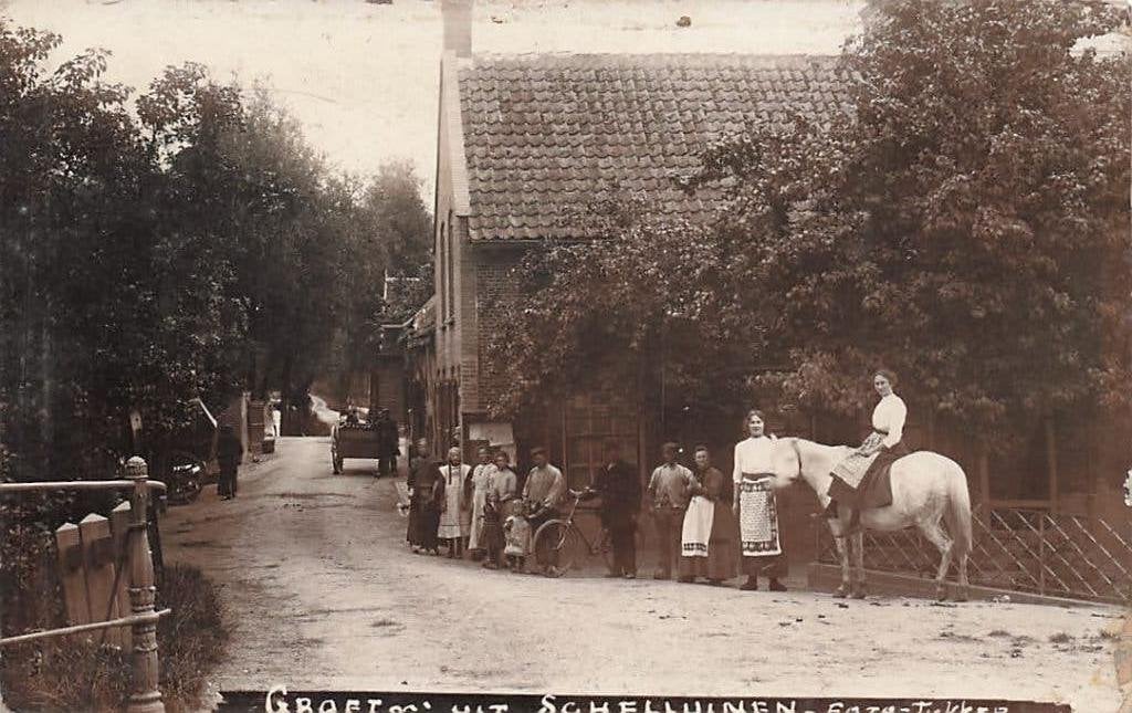AN171 Fotokaart Schelluinen bij Gorcum foto Tukker ca. 1910, Verzenden, Voor 1920, Ongelopen, Zuid-Holland