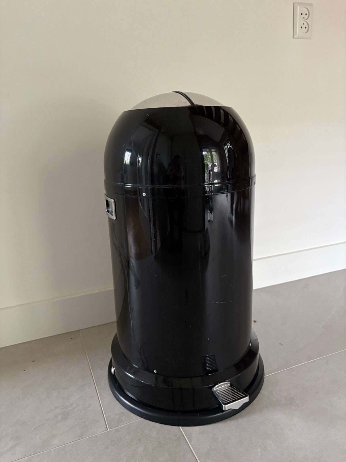 Wesco Kickmaster Prullenbak Zwart, Ophalen, Gebruikt, Met pedaal, 40 liter of meer