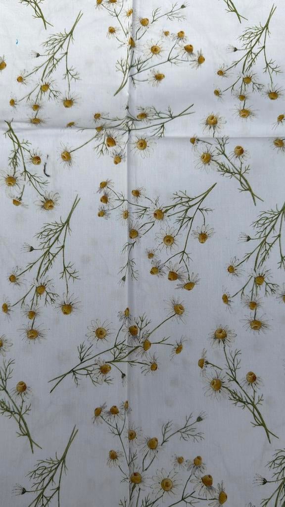 Margrietjes katoen, Hobby en Vrije tijd, Stoffen en Lappen, 120 cm of meer, Ophalen of Verzenden, Zo goed als nieuw, Katoen