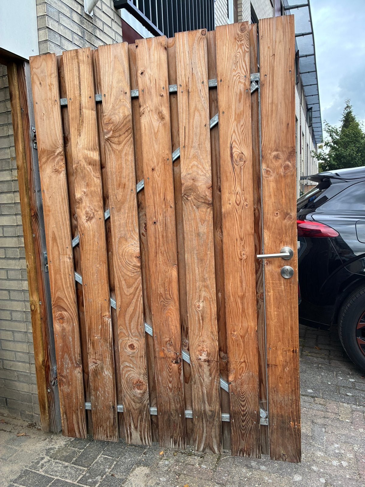 Houten Draaipoort, Tuin en Terras, Schuttingen, Ophalen, Minder dan 3 meter, Hout, 1 tot 2 meter