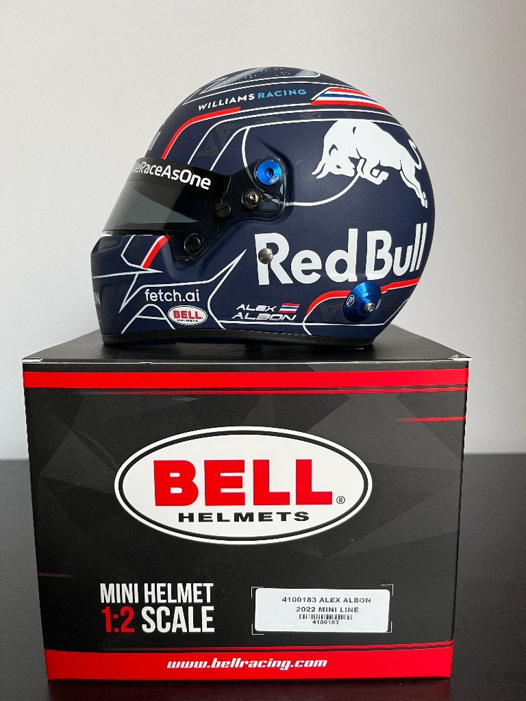 Alexander Albon Bell Mini helmet helm 2022 Formule 1, Verzamelen, Ophalen of Verzenden, Zo goed als nieuw, Formule 1