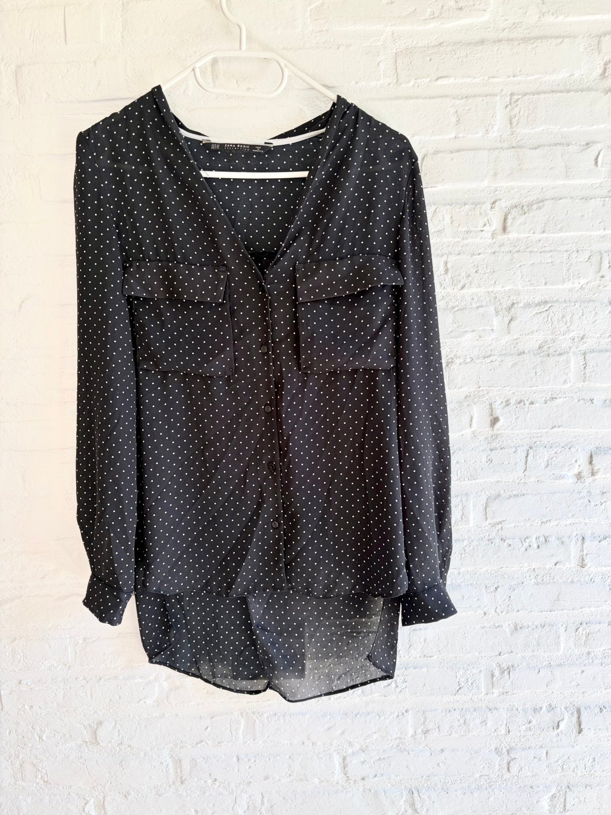 Nieuwe blouse stippen Zara, Ophalen of Verzenden, Nieuw, Maat 34 (XS) of kleiner, Zwart