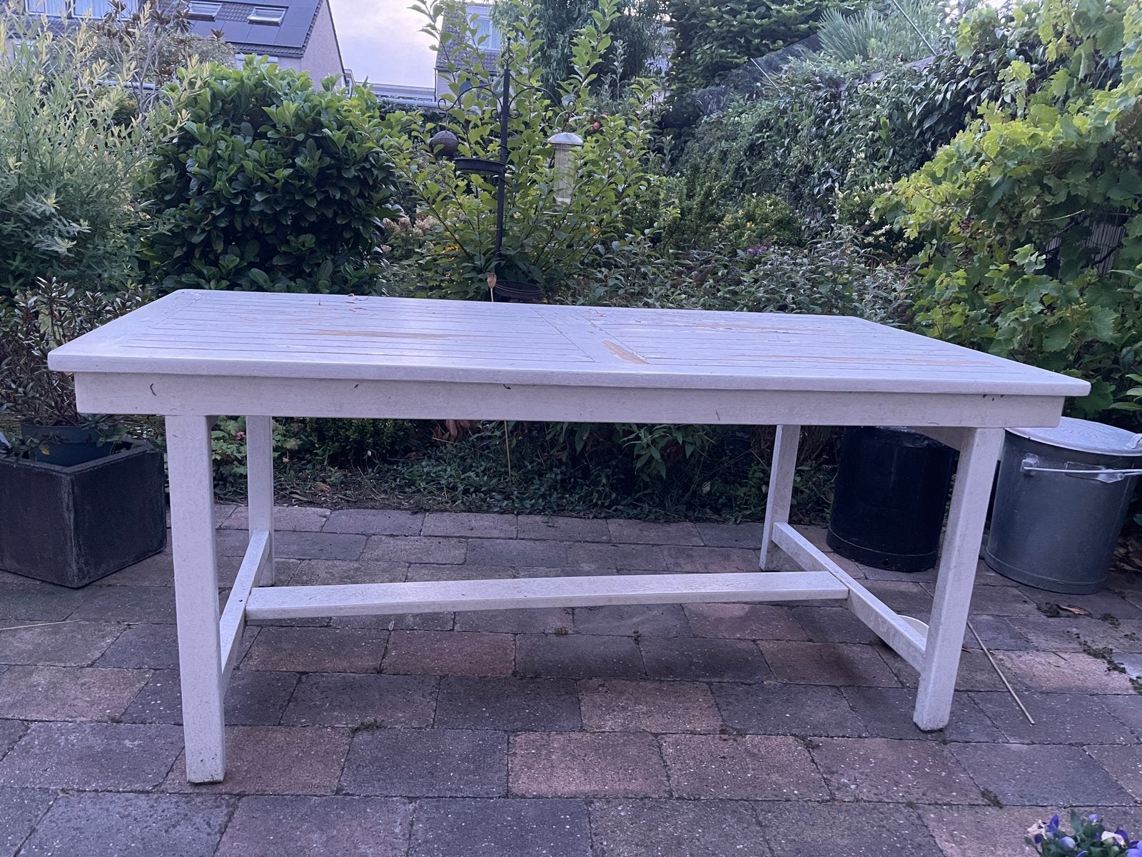 Gratis houten tuintafel, Tuin en Terras, Tuintafels, Ophalen, Gebruikt, Rechthoekig, Hout