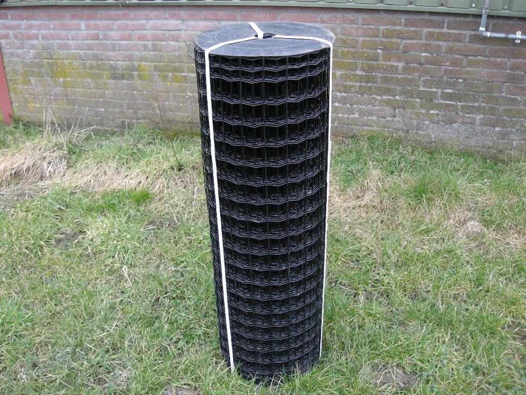 Gaas Eurofence 100 cm hoog maas 5x5 zwart DRAADDIKTE 2,5MM, Tuin en Terras, Gaas en Draad, Ophalen, Nieuw, 20 meter of meer, Gaas