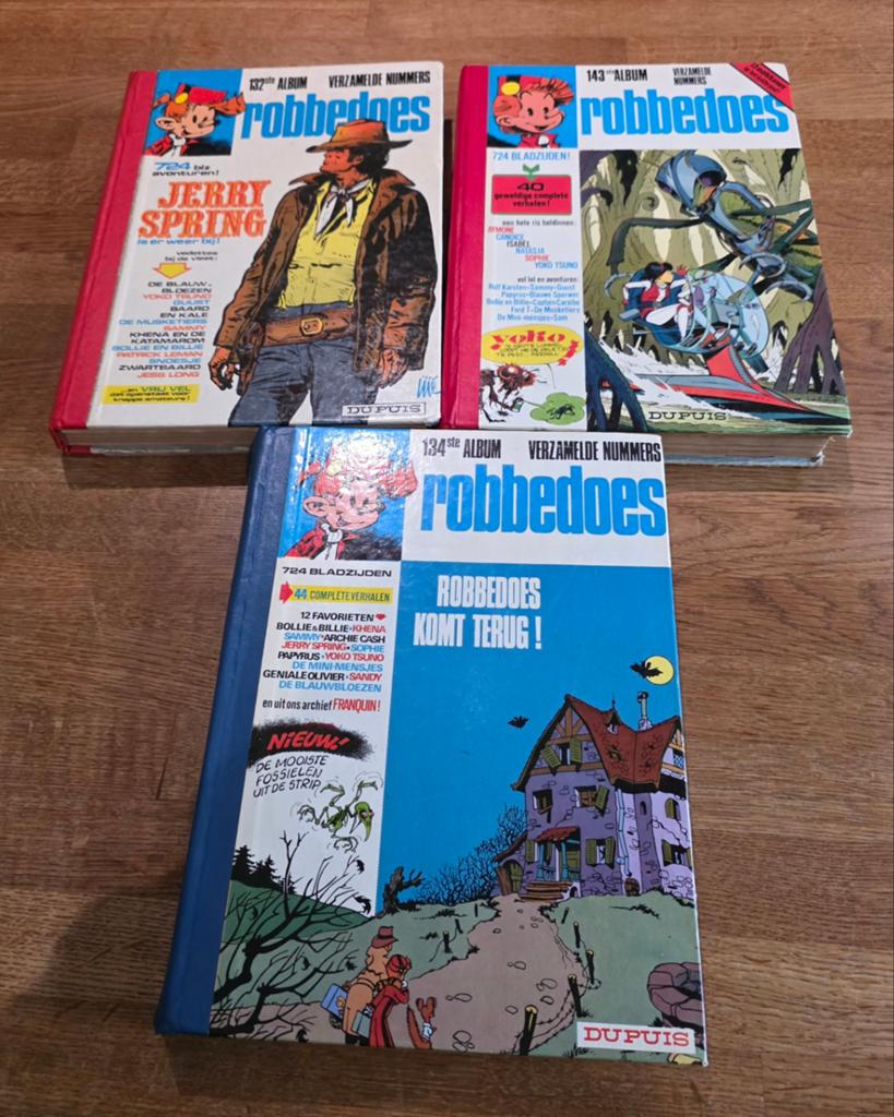 Robbedoes Albums: 132, 134, 143 - Verzameldrukken, Boeken, Stripboeken, Gelezen, Meerdere stripboeken, Ophalen of Verzenden
