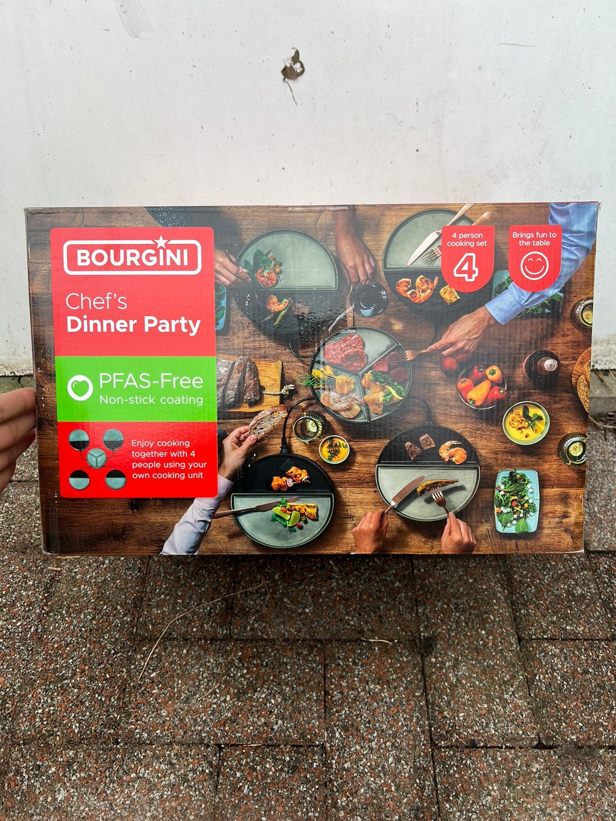 Bourgini Chef’s Dinner Party gourmetstel gourmetset, Ophalen, Zo goed als nieuw, 4 t/m 7 personen