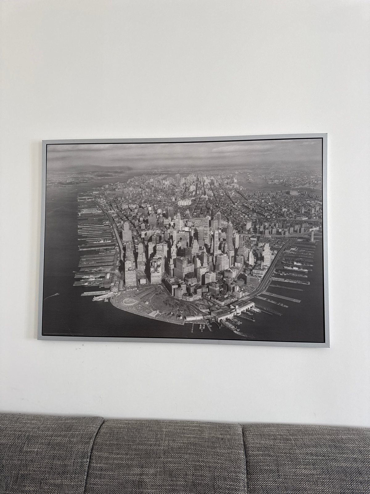 Grote zwart-wit foto van New York City skyline, Ophalen, Zo goed als nieuw, 100 tot 125 cm, Foto of Poster