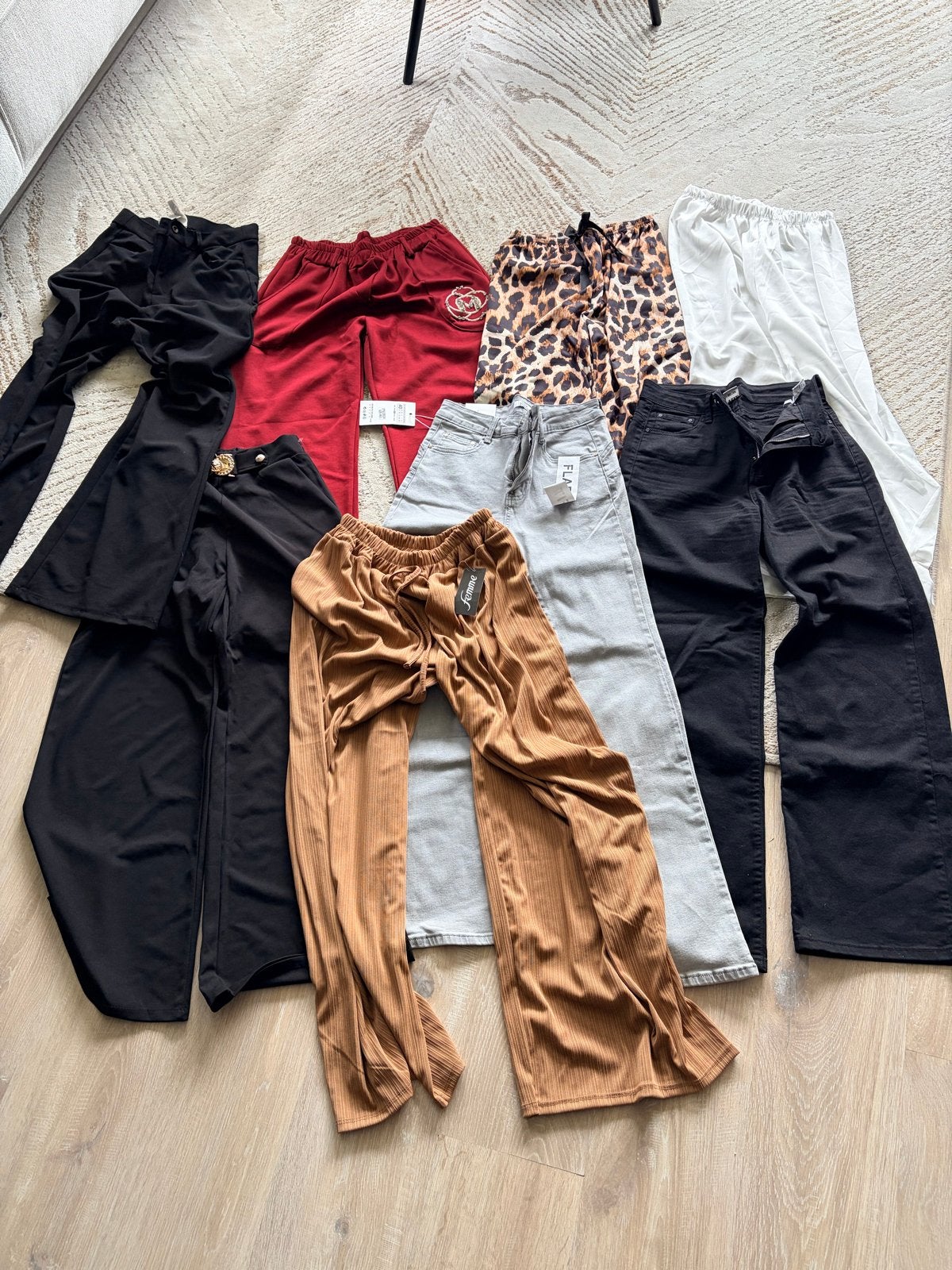 Partij dames kledingstukken en schoenen, nieuw met kaartjes, Meerkleurig, Nieuw, Lang, Ophalen