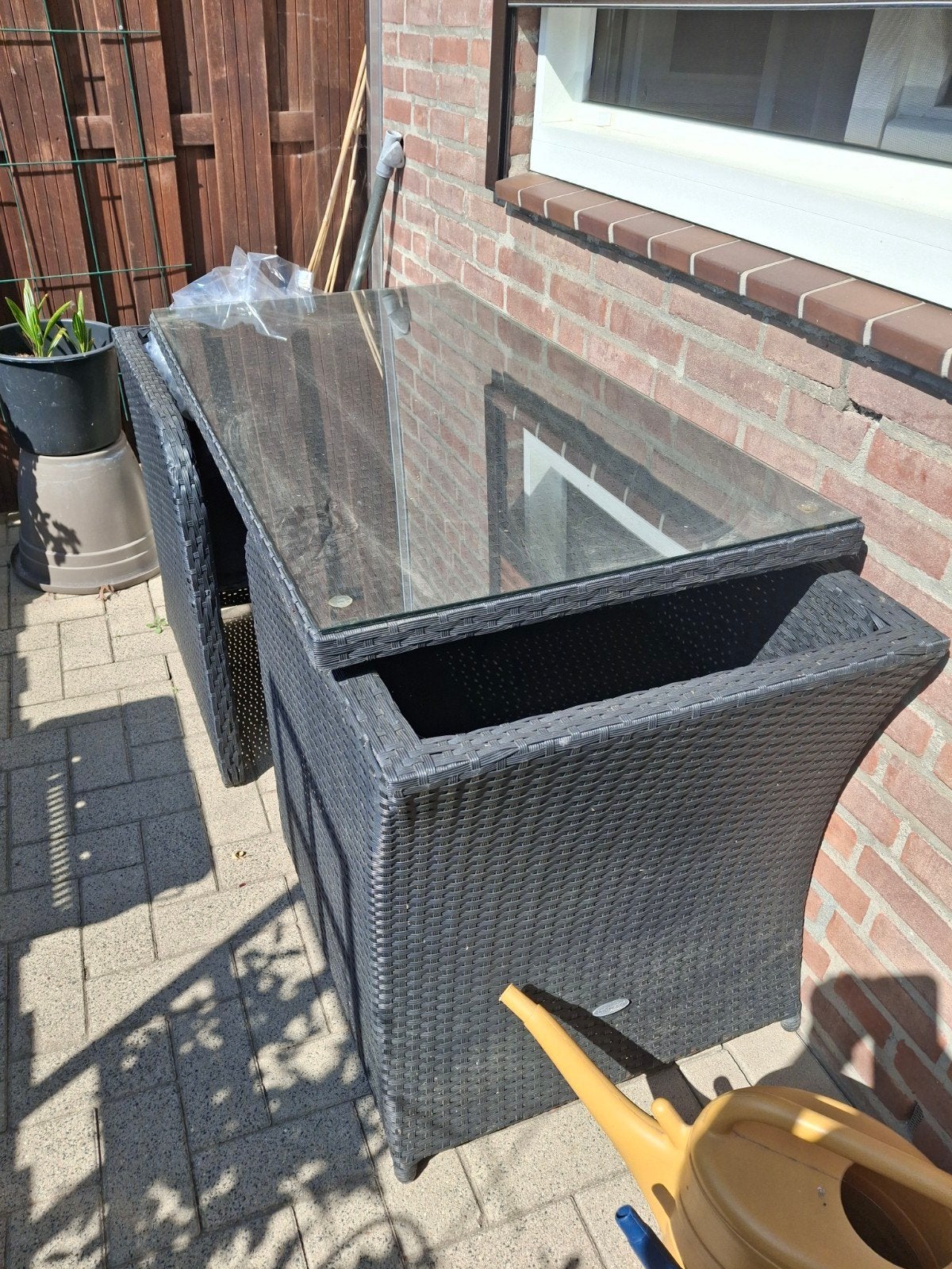 Balkon of tuinsetje, Tuin en Terras, Ophalen, Kunststof, 2 zitplaatsen