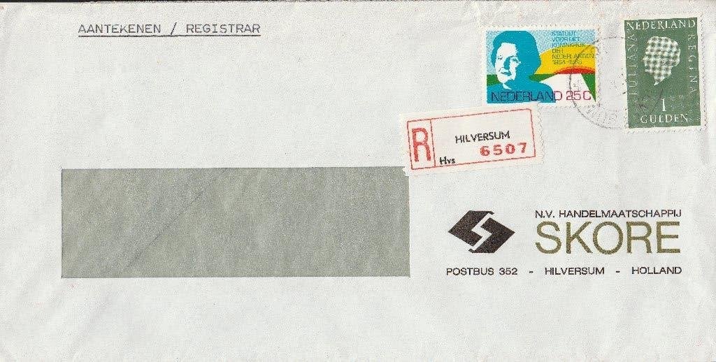 HILVERSUM 1969 SKORE nv Handelsmaatschappij, Verzamelen, Ophalen of Verzenden, 1960 tot 1980, Gelopen, Noord-Holland