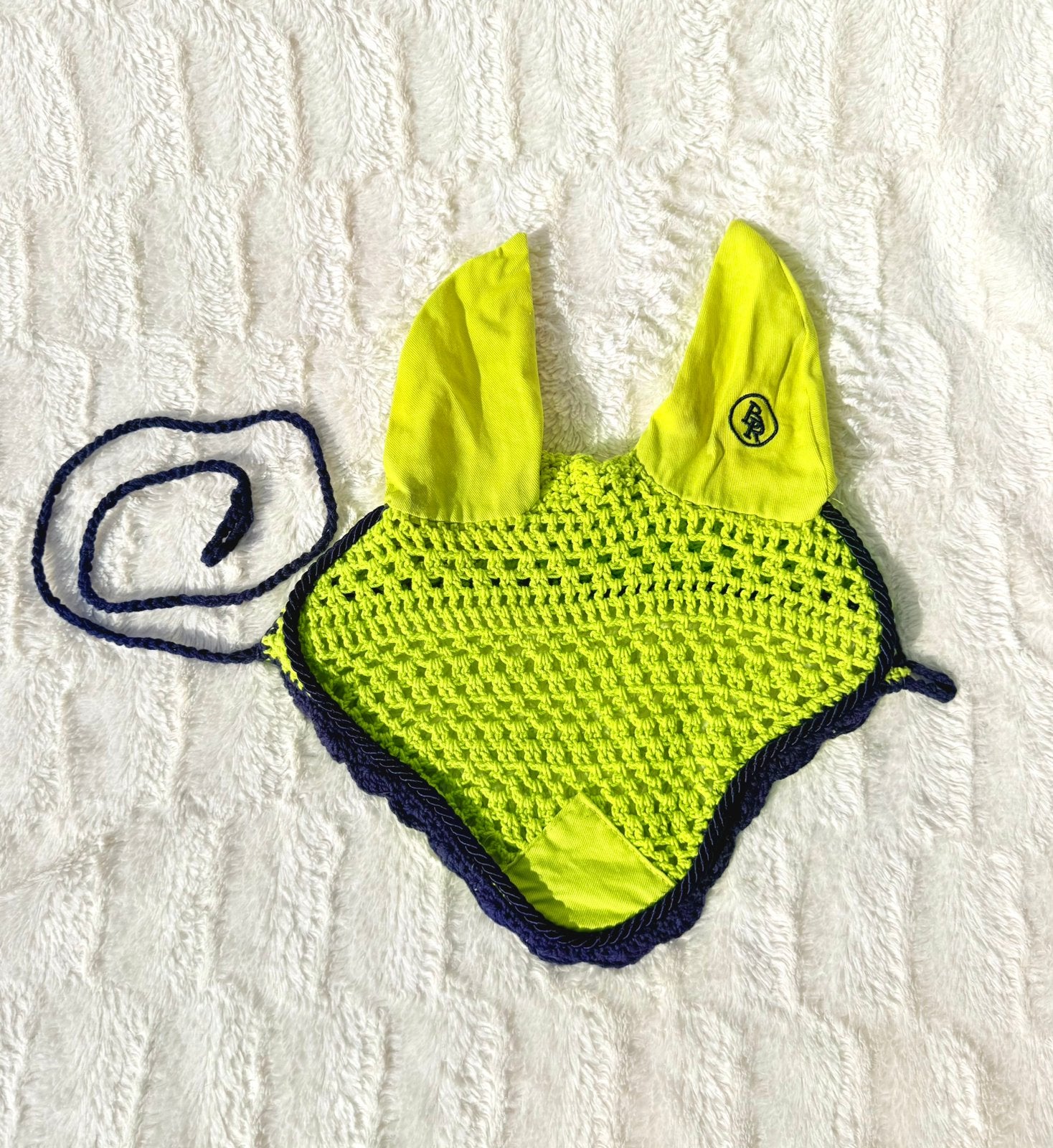 Oornetje - BR - Pony / Cob - lime groen / blauw, Ophalen of Verzenden, Zo goed als nieuw