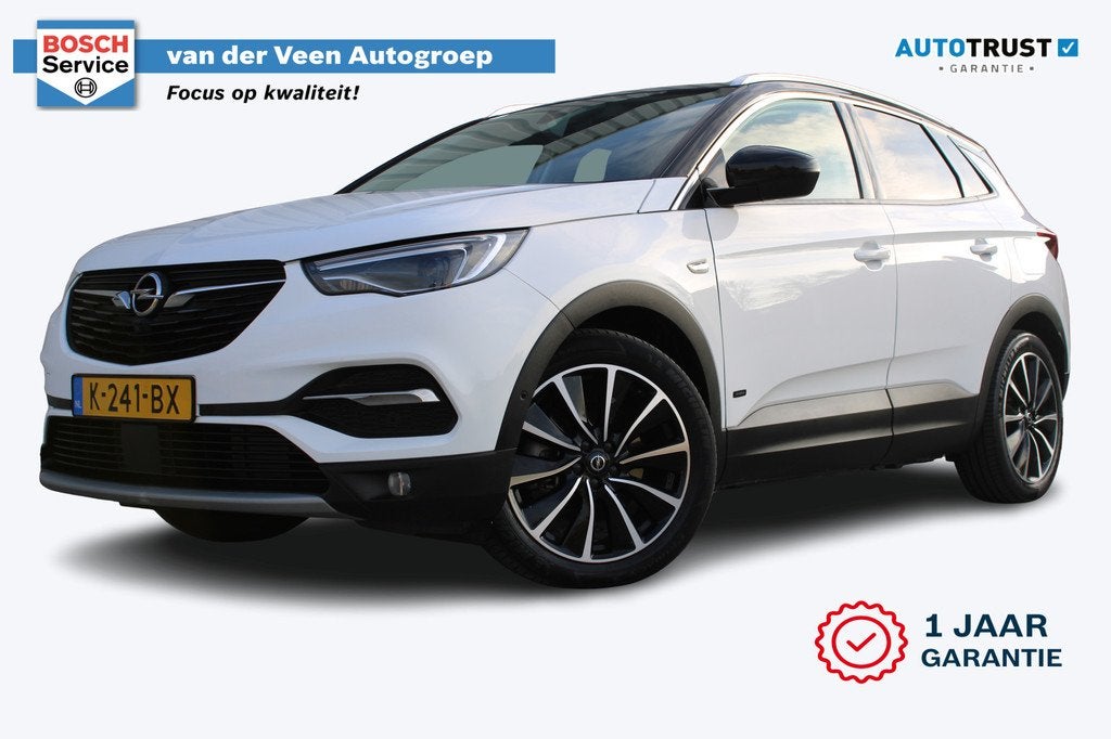 Opel Grandland X 1.6 Turbo Hybrid Ultimate | Incl. 12 maande, Auto's, Opel, 12 maanden, 4 cilinders, Wit, Bedrijf