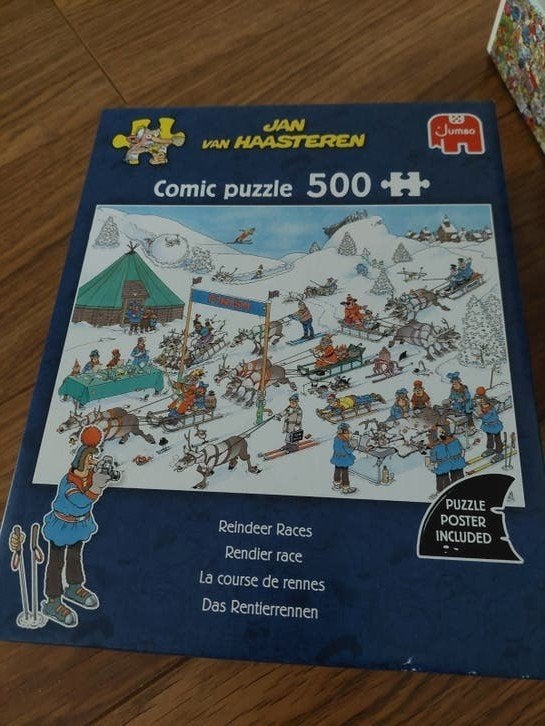 Jan van Haasteren Comic Puzzel - Rendier Race 500 stukjes, Ophalen, Minder dan 500 stukjes, Zo goed als nieuw, Legpuzzel