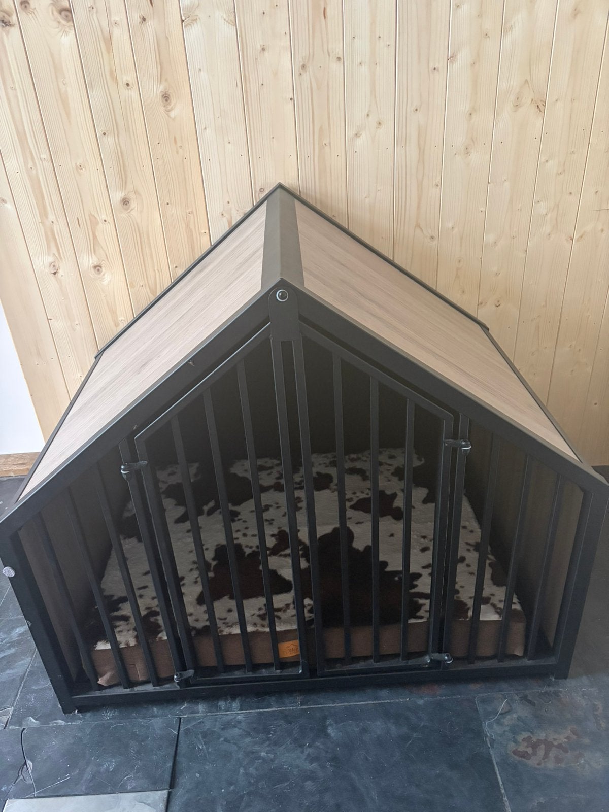 Stalen honden bench te koop, Ophalen, 110 cm of meer, 100 cm of meer, Hondenhok