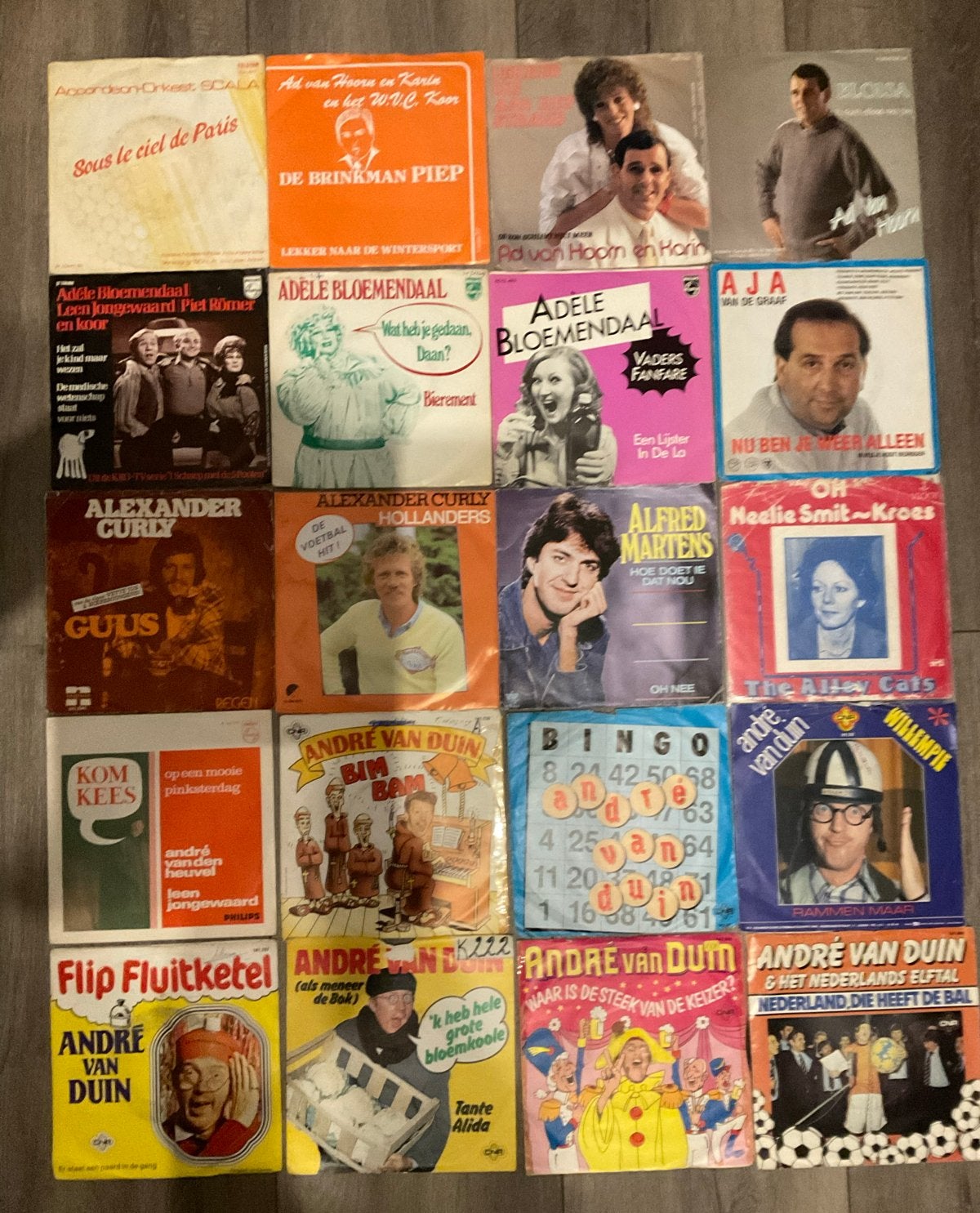 Partij van 20 Nederlandstalige singles met fotohoes (vinyl), Ophalen of Verzenden, Gebruikt, 7 inch, Nederlandstalig