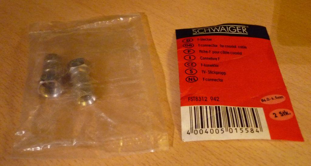 2x F-stekker voor Coax kabel, Ophalen of Verzenden, Nieuw, Coaxiale kabel