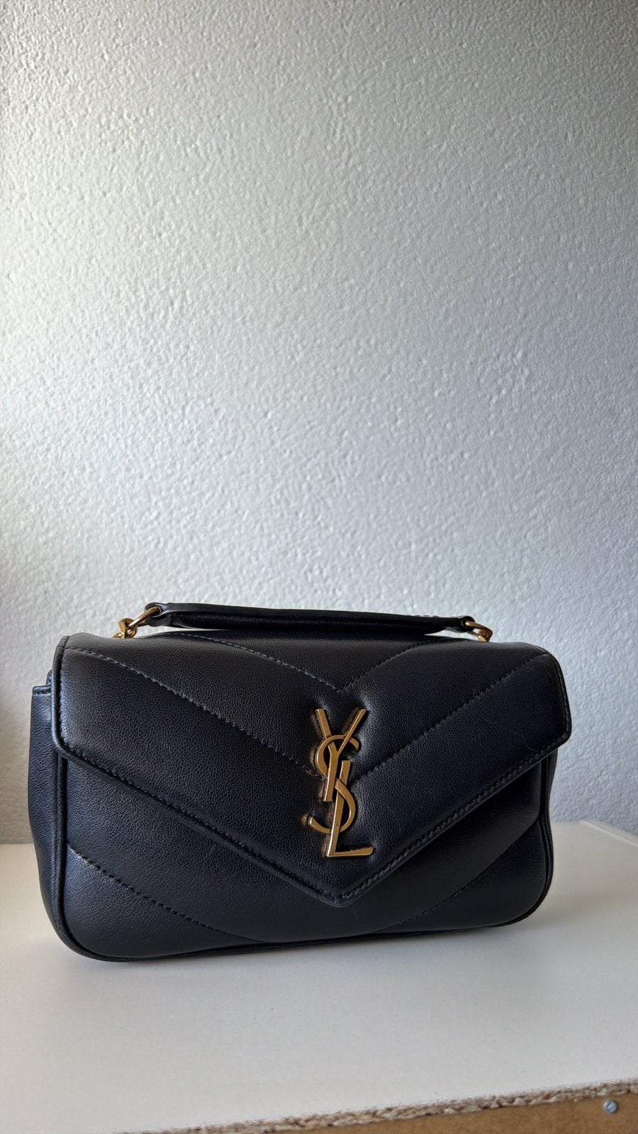 Yves Saint Laurent Loulou (small) zwart –, Sieraden, Tassen en Uiterlijk, Tassen | Damestassen, Ophalen of Verzenden, Gebruikt