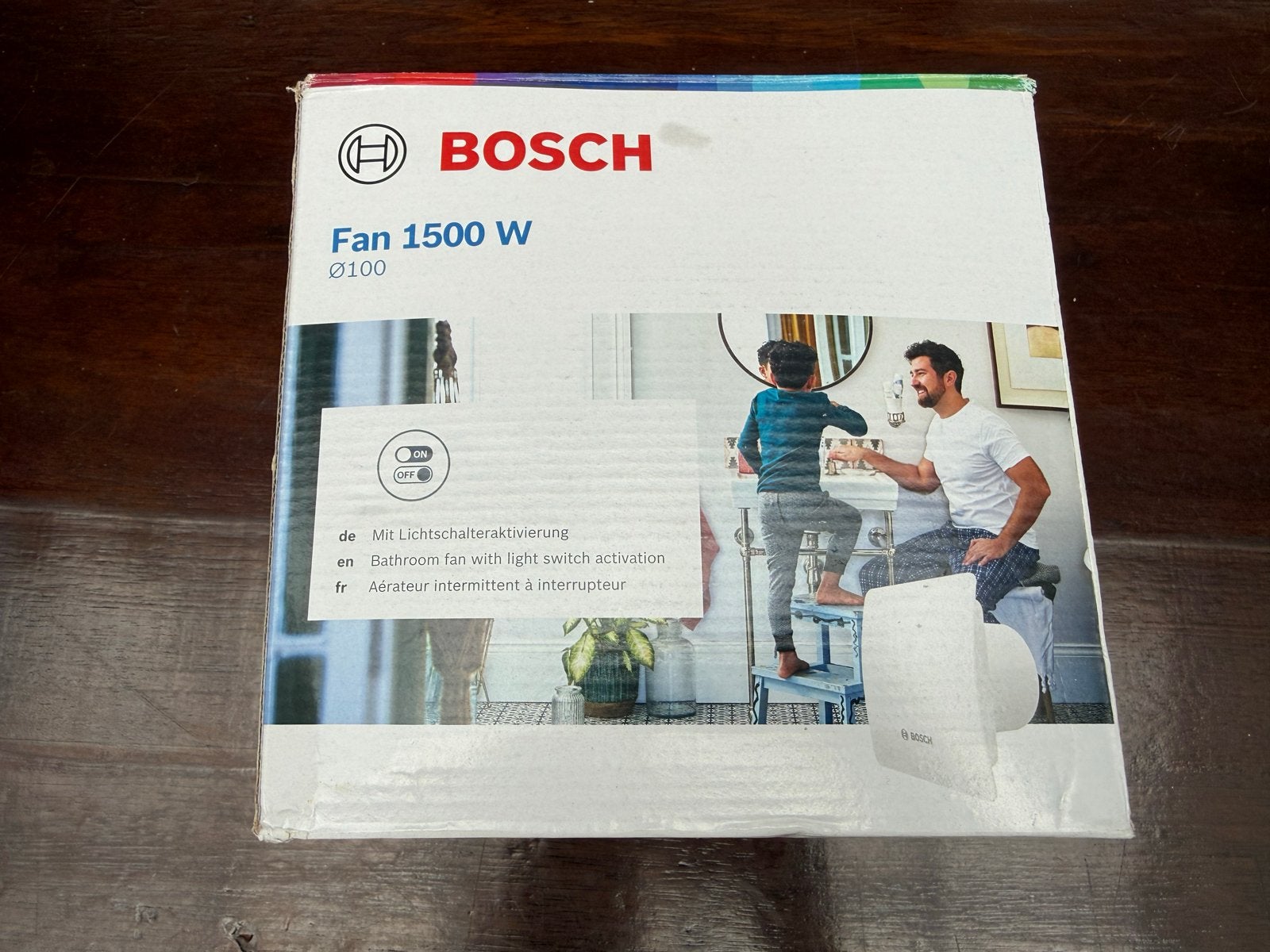 Bosch Badkamerventilator F 1500 W Ø100 - Nieuw in doos, Doe-het-zelf en Verbouw, Ventilatie en Afzuiging, Nieuw, Ventilator en Afzuiger