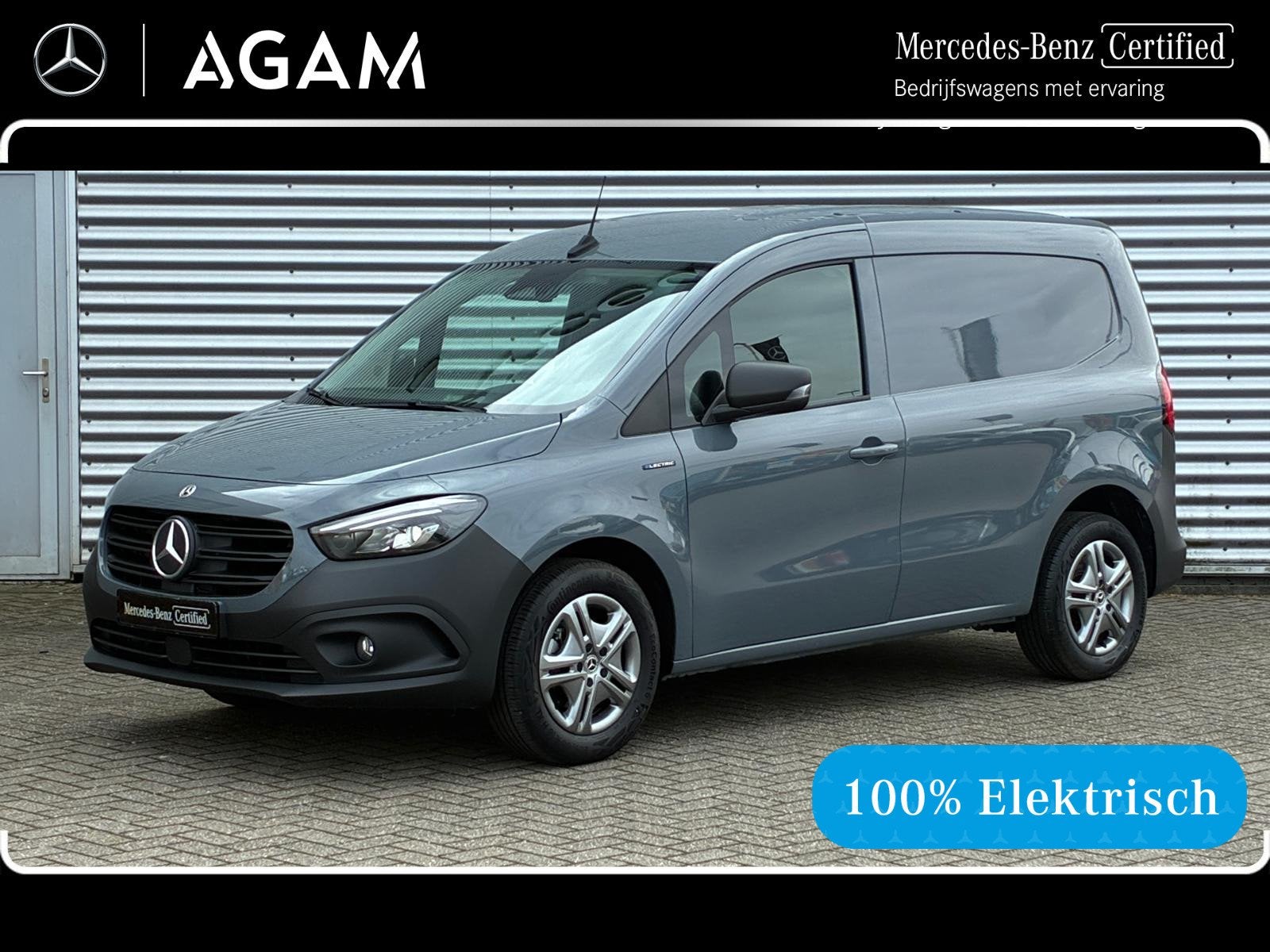 Mercedes-Benz eCitan L1 51 kWh 3-Zits Snelladen | Apple Carp, Auto's, Stof, Zwart, 122 pk, 2 stoelen